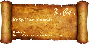 Knöpfler Csanád névjegykártya