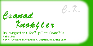 csanad knopfler business card